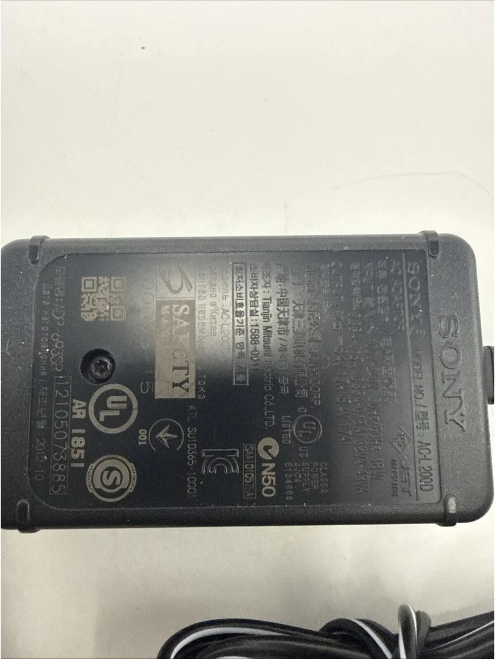 Sony AC-L200 AC Power Adapter Genuine Sony